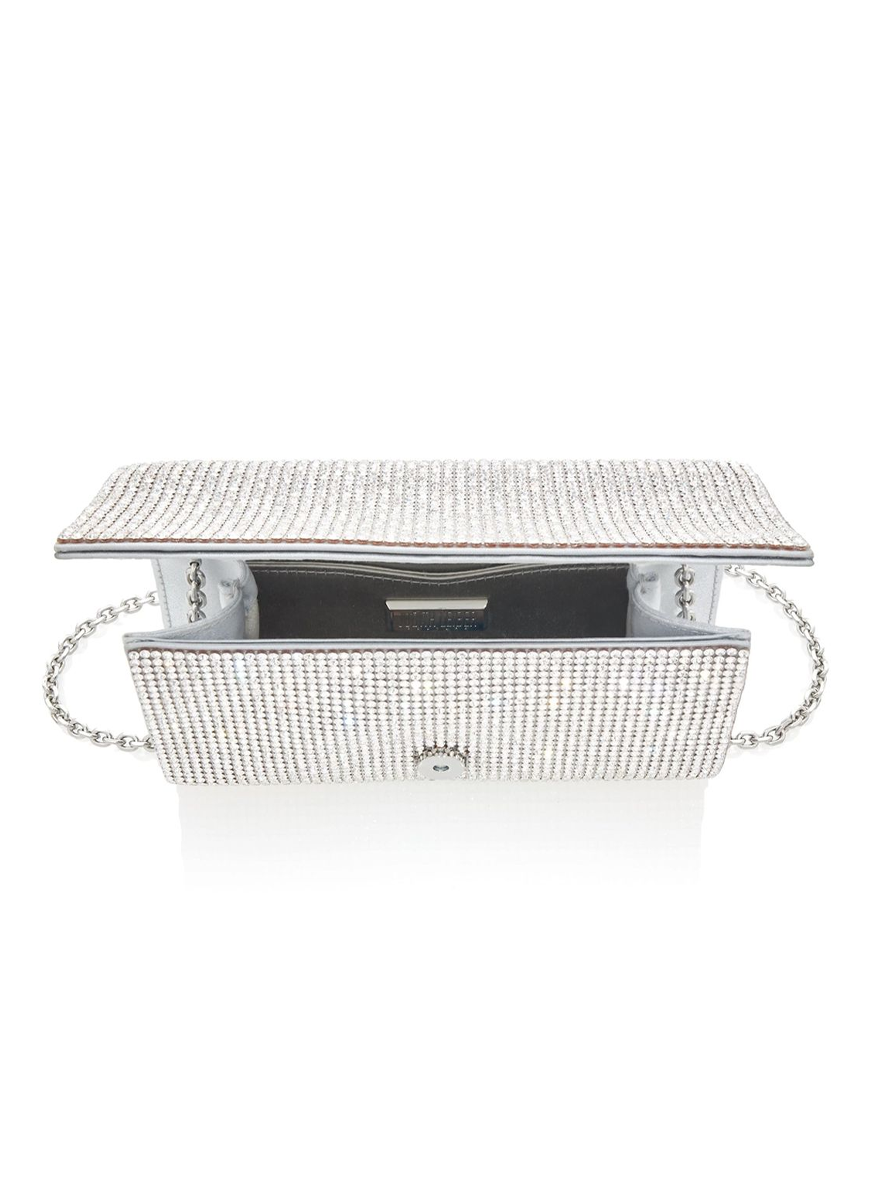 Fizzy Crystal Clutch in Rhine with Chain