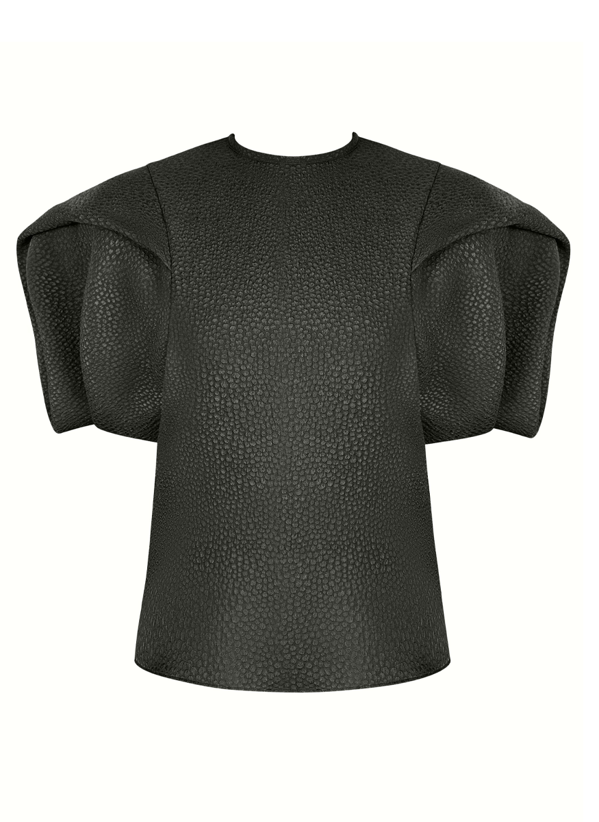 Hulot Top in Bubble Jacquard