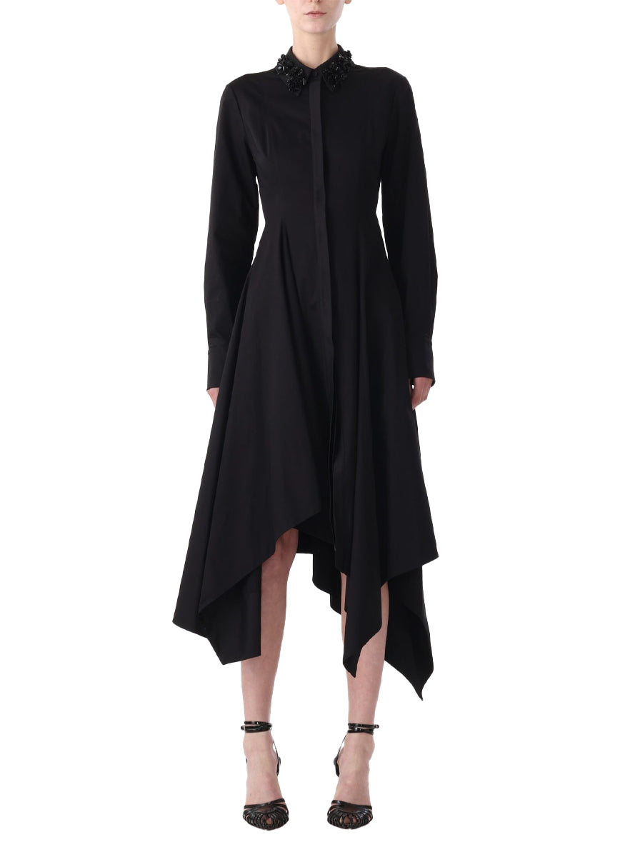 Long Sleeve Asymmetric Cotton Dress - Jason Wu Collection