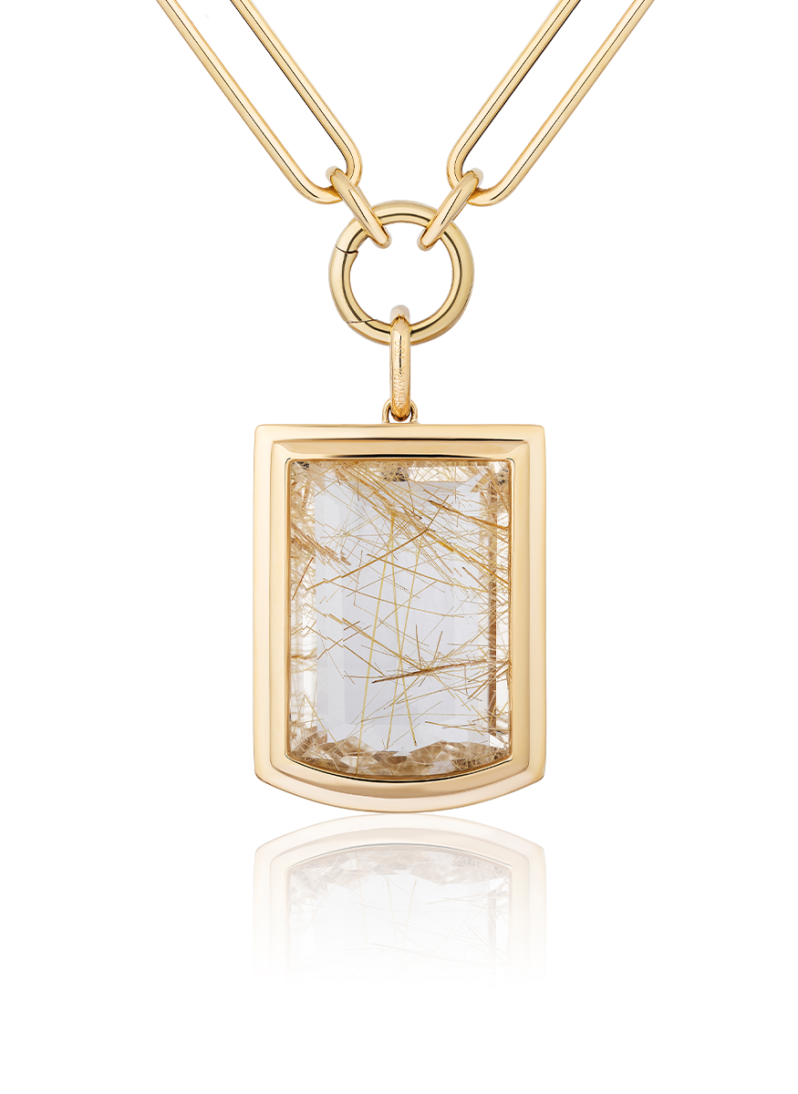 Gossip Rutile Quartz Pendant Necklace