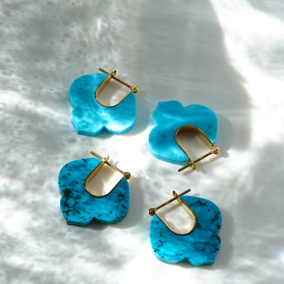 “Lily” Matrix Turquoise Earrings - Talkative