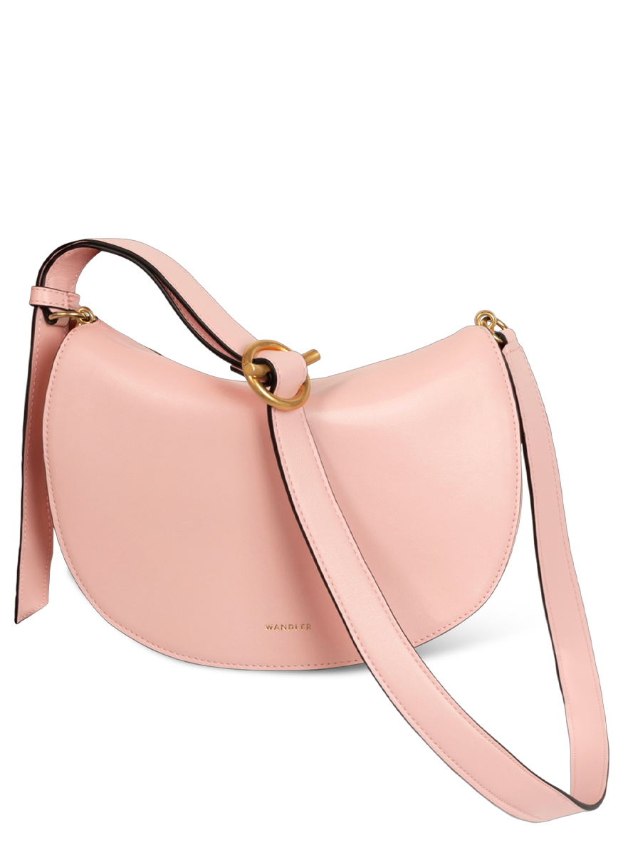 Kate Crossbody Shoulder Bag in Rose Petal Leather