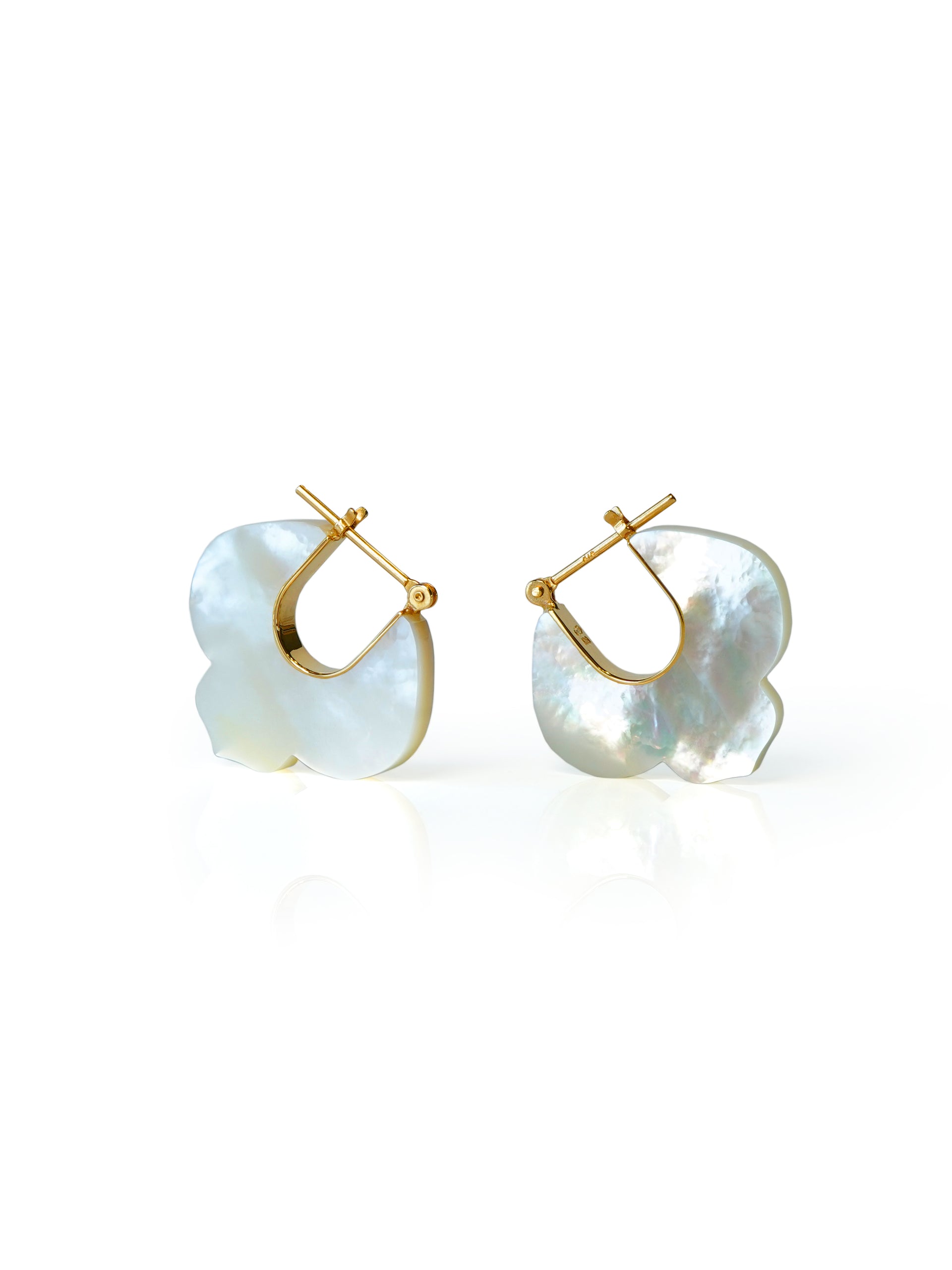 Lily Earrings, Mother-of-Pearl