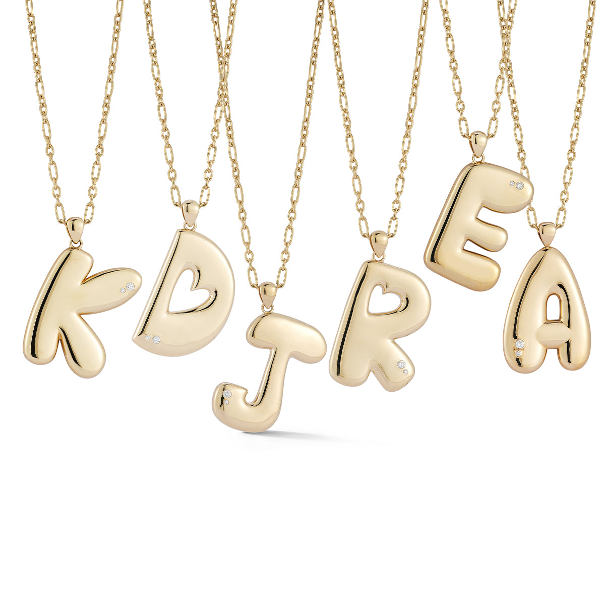 'R' Bubble Alphabet Charm, Large