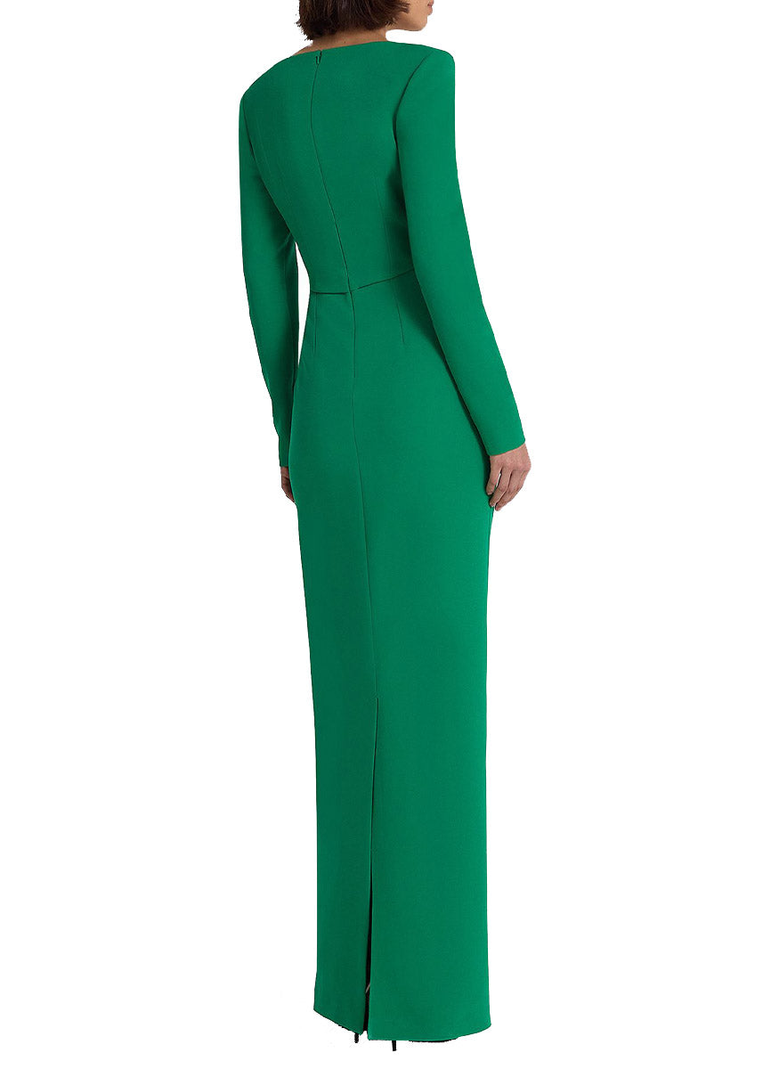 Zhad Embellished Gown in Marmont Heavy Crepe - Safiyaa