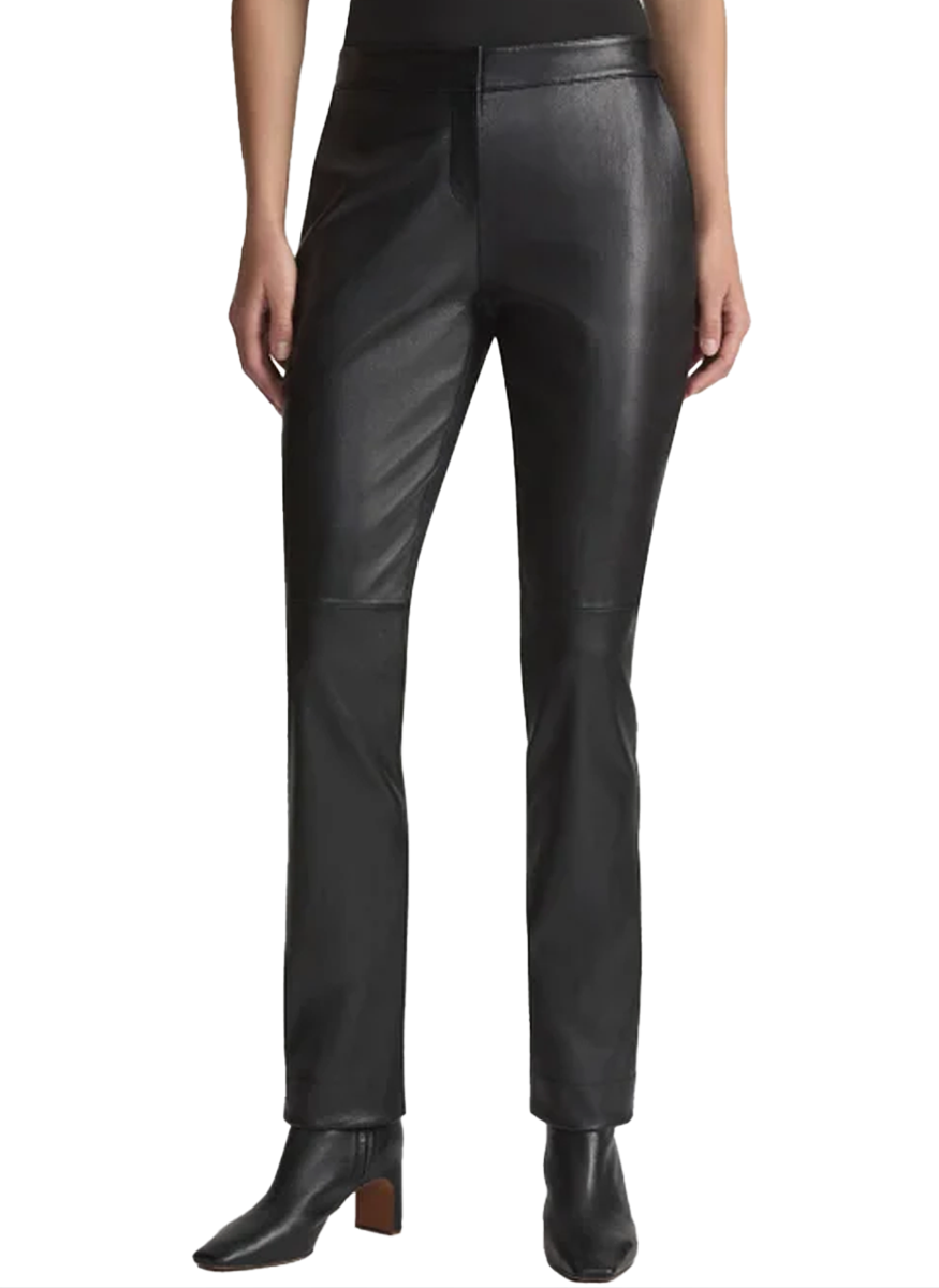 Nappa Lambskin Leather Manhattan Slim Cigarette Ankle in Black