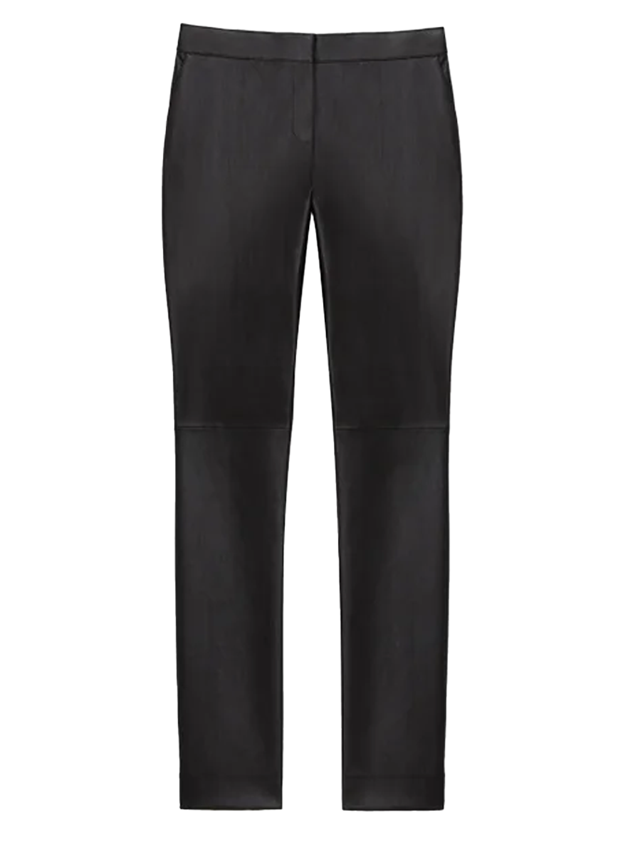 Nappa Lambskin Leather Manhattan Slim Cigarette Ankle in Black