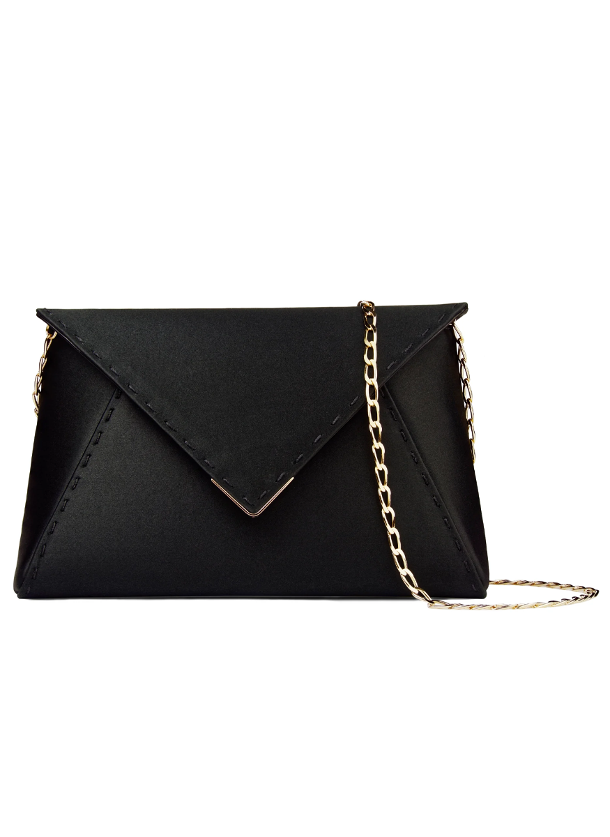 Lee Small ‘Pouchet' in Black Satin with Chain - Tyler Ellis