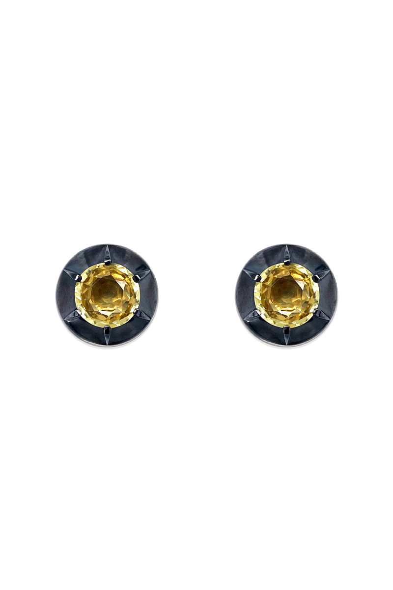 Yellow Sapphire Studs