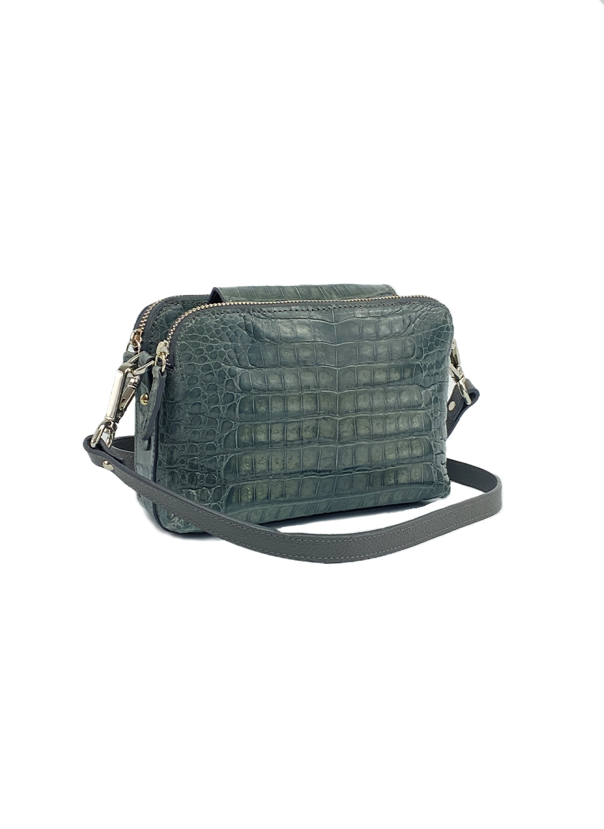 Lucia Crossbody In Shiny Crocodile