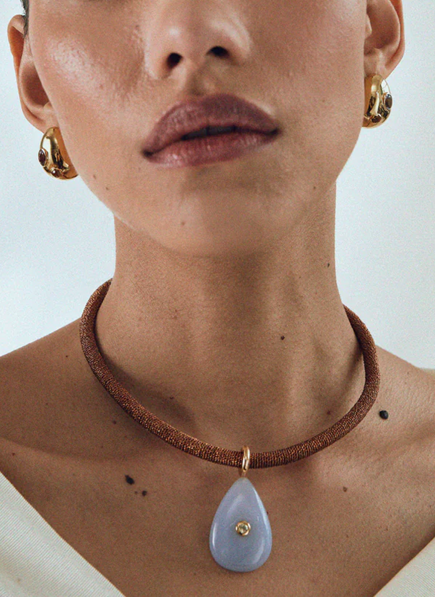 Mini Arp Earrings, Studded Gold