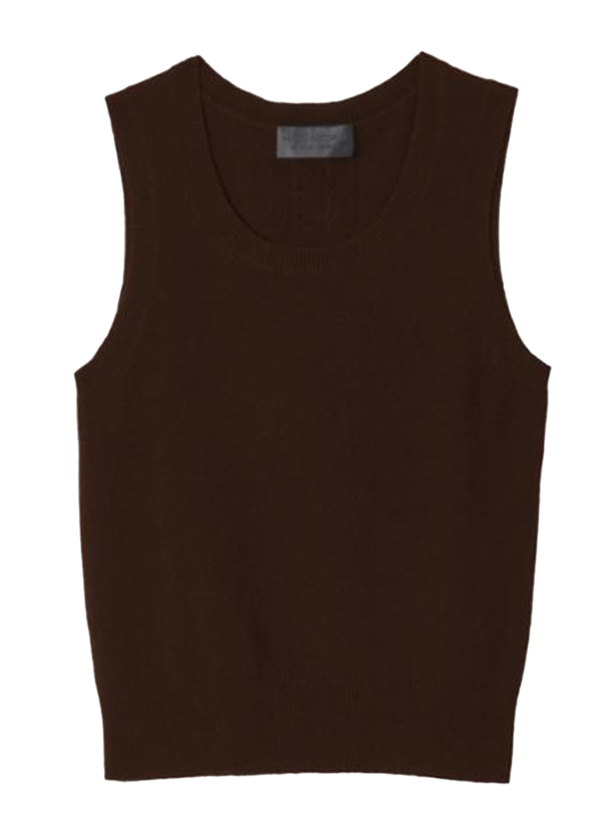 March Cardigan and May Tank in Espresso