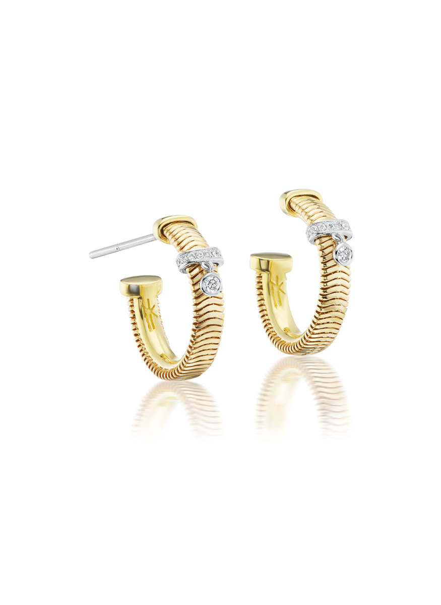 Feelings Small Diamond Hoops