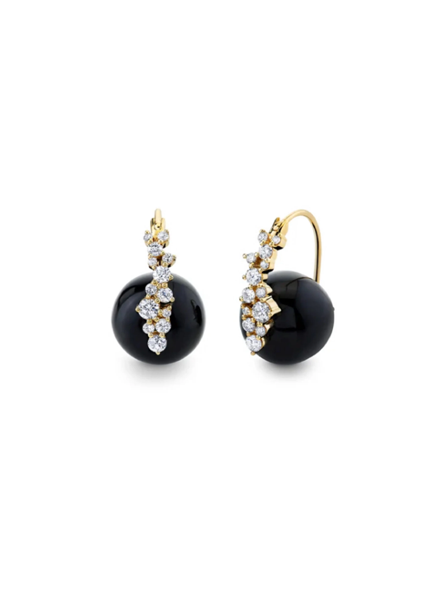 Cocktail Onyx Bead Earrings