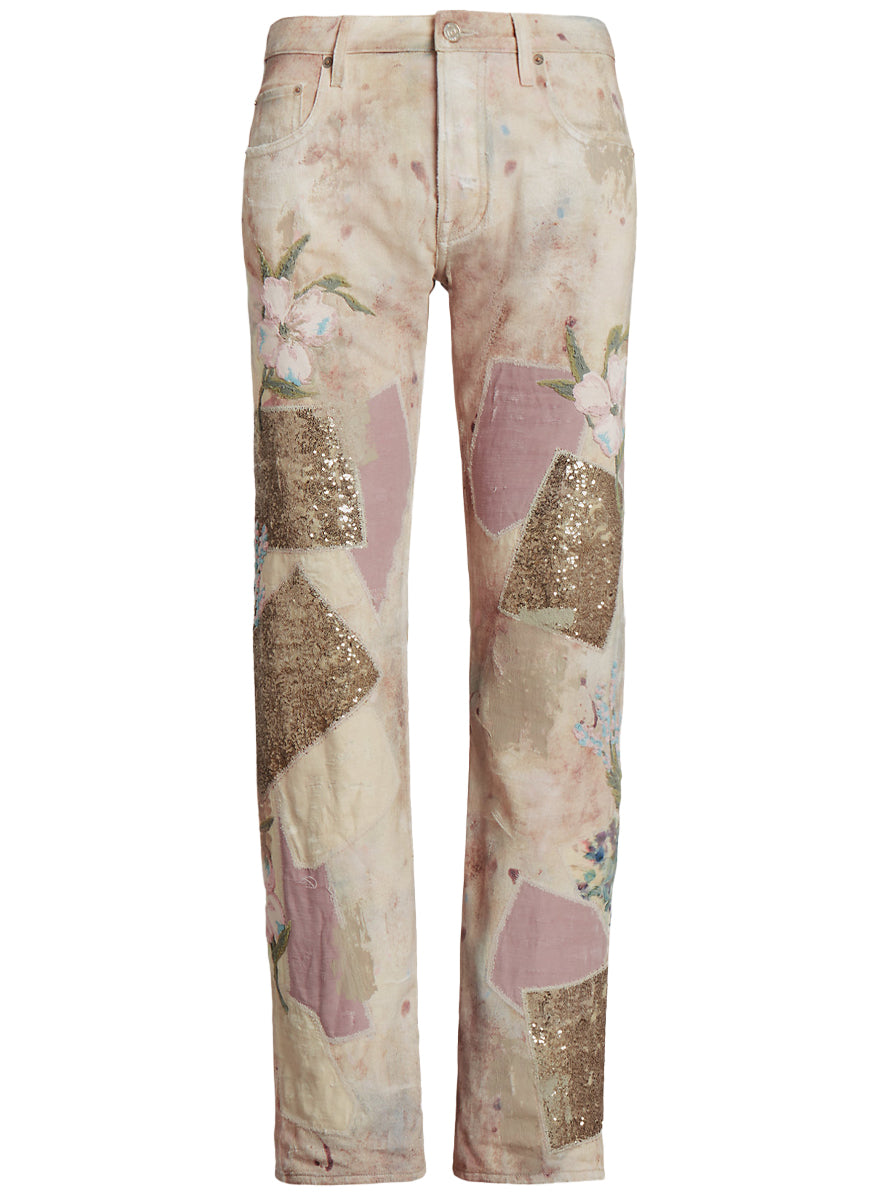 Lylah Embellished Patchwork Jean - Ralph Lauren Collection