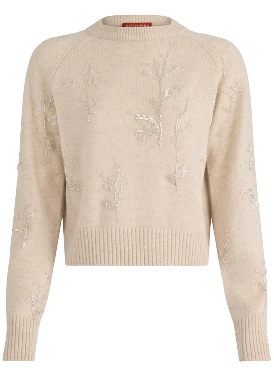 Paulie Embroidered Floral Sweater
