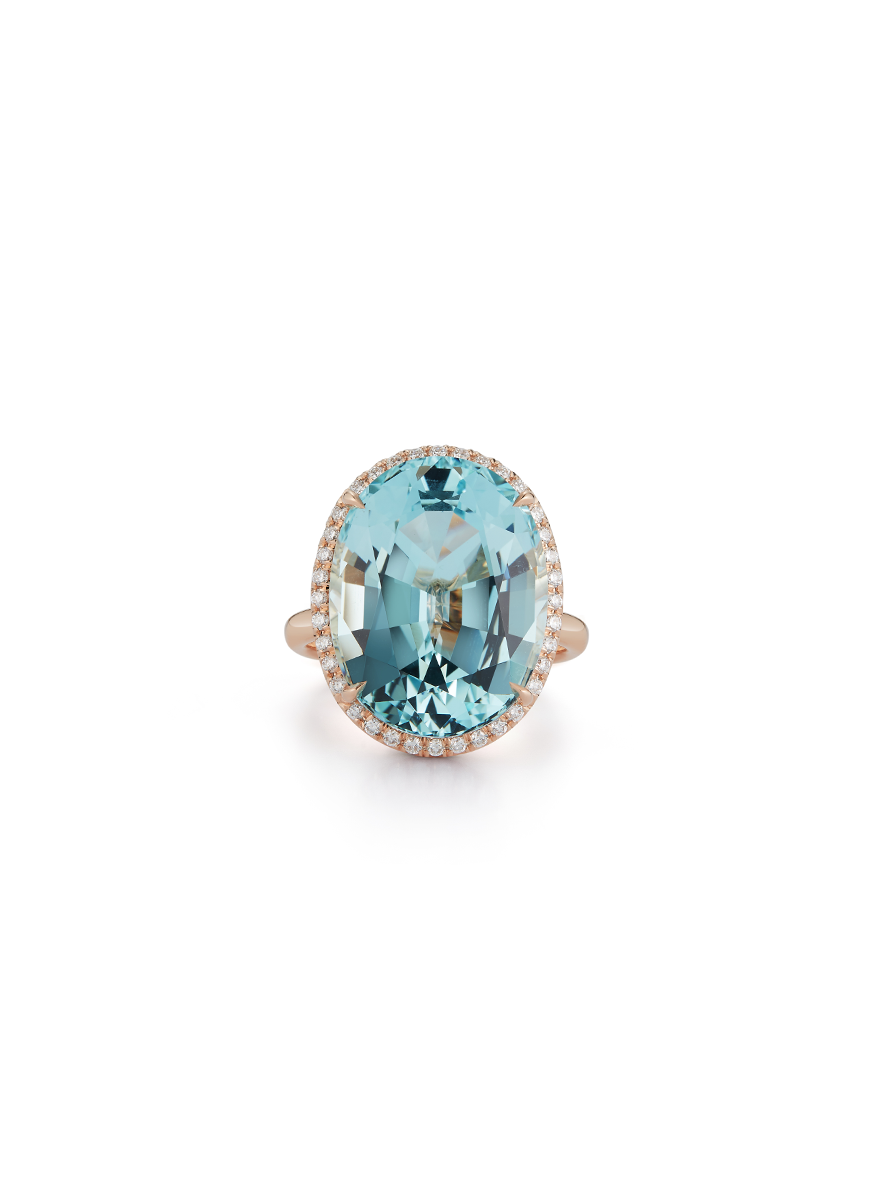 Aquamarine Cocktail Ring – Elizabeth Anthony
