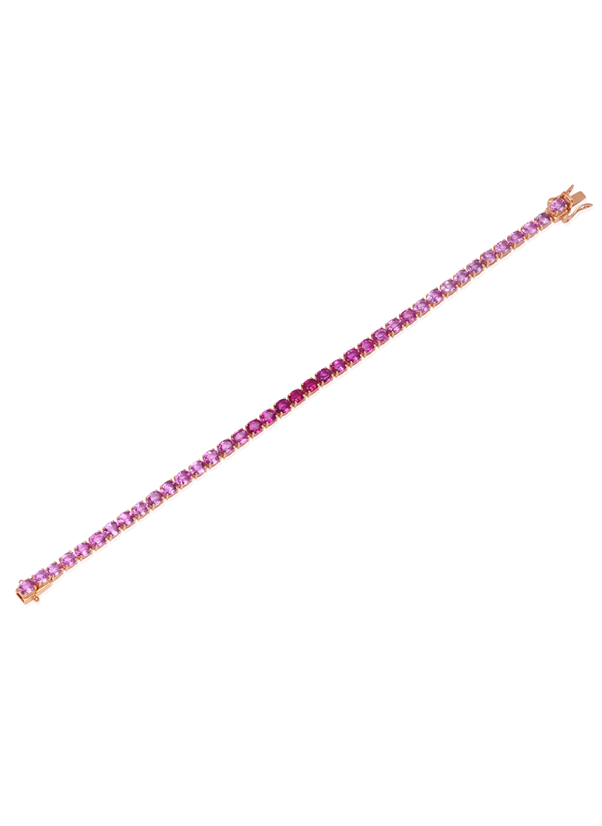 Ombre' Pink Sapphire Tennis Bracelet