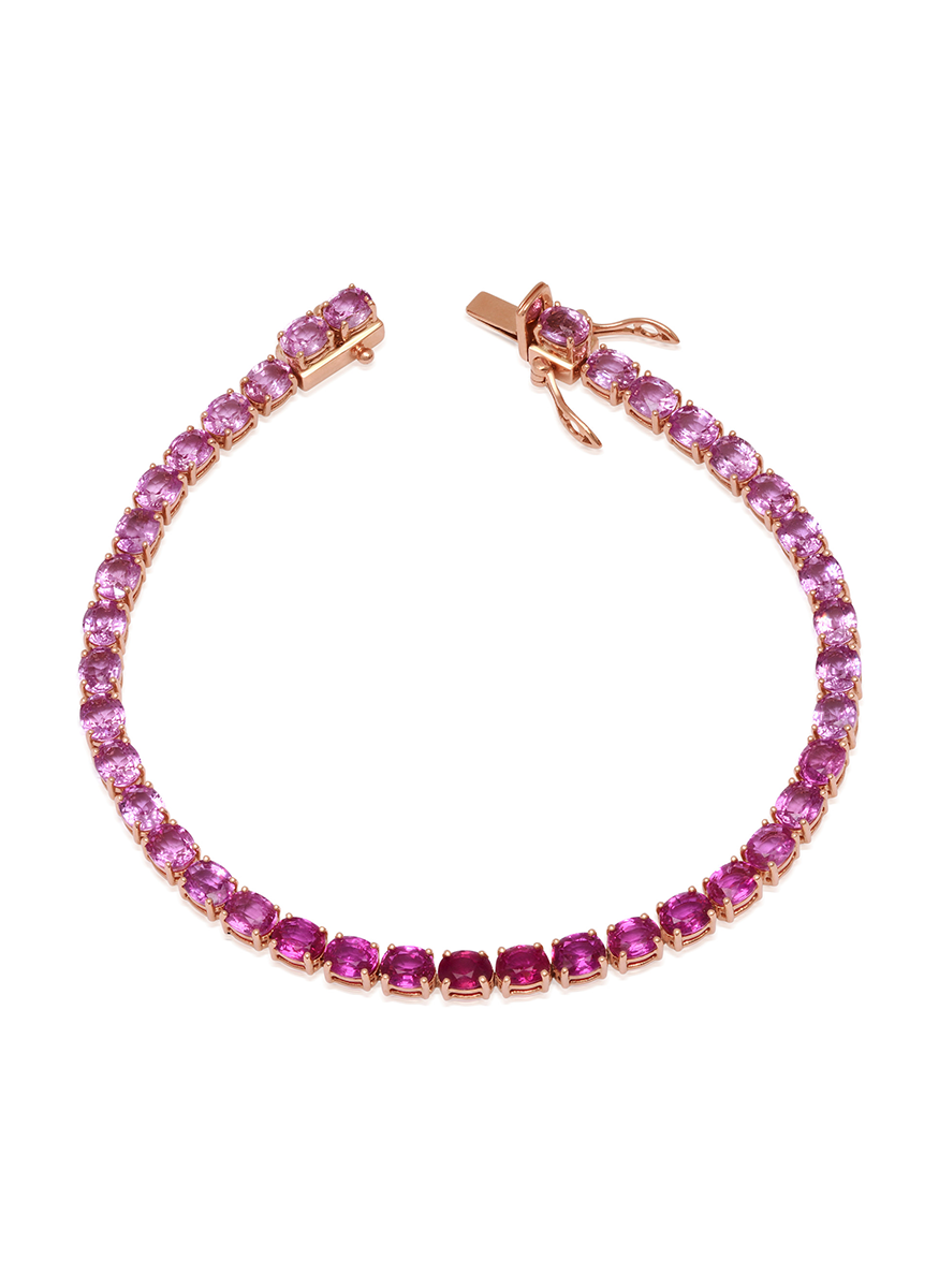 Ombre' Pink Sapphire Tennis Bracelet