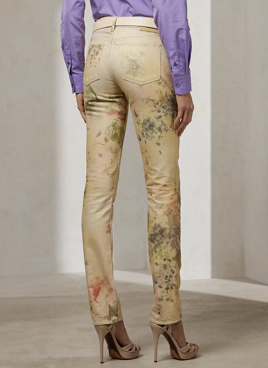160 Slim Floral Full Length Pant - Ralph Lauren Collection