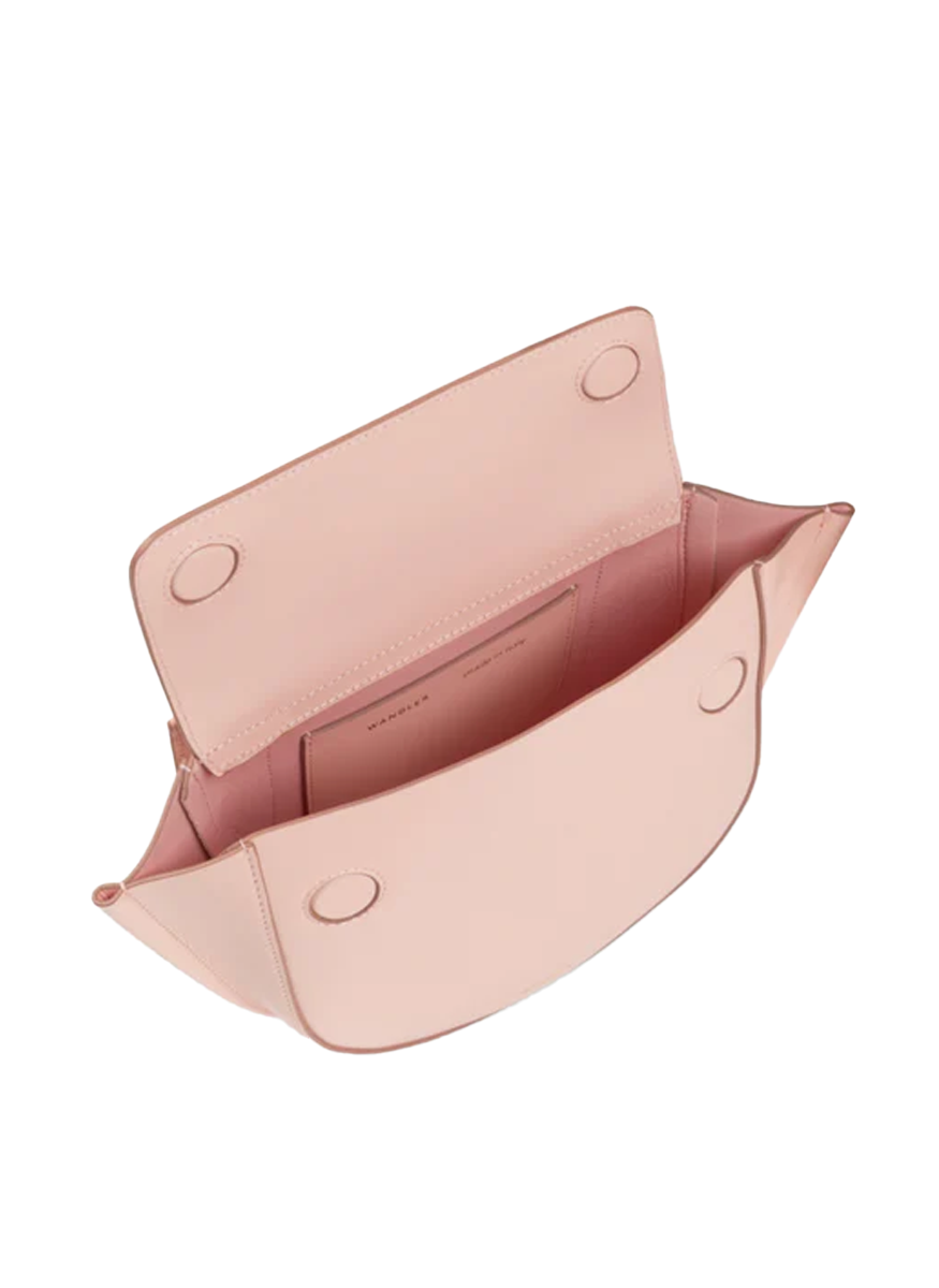Hortensia Mini Top Handle Bag in Rose Petal Leather