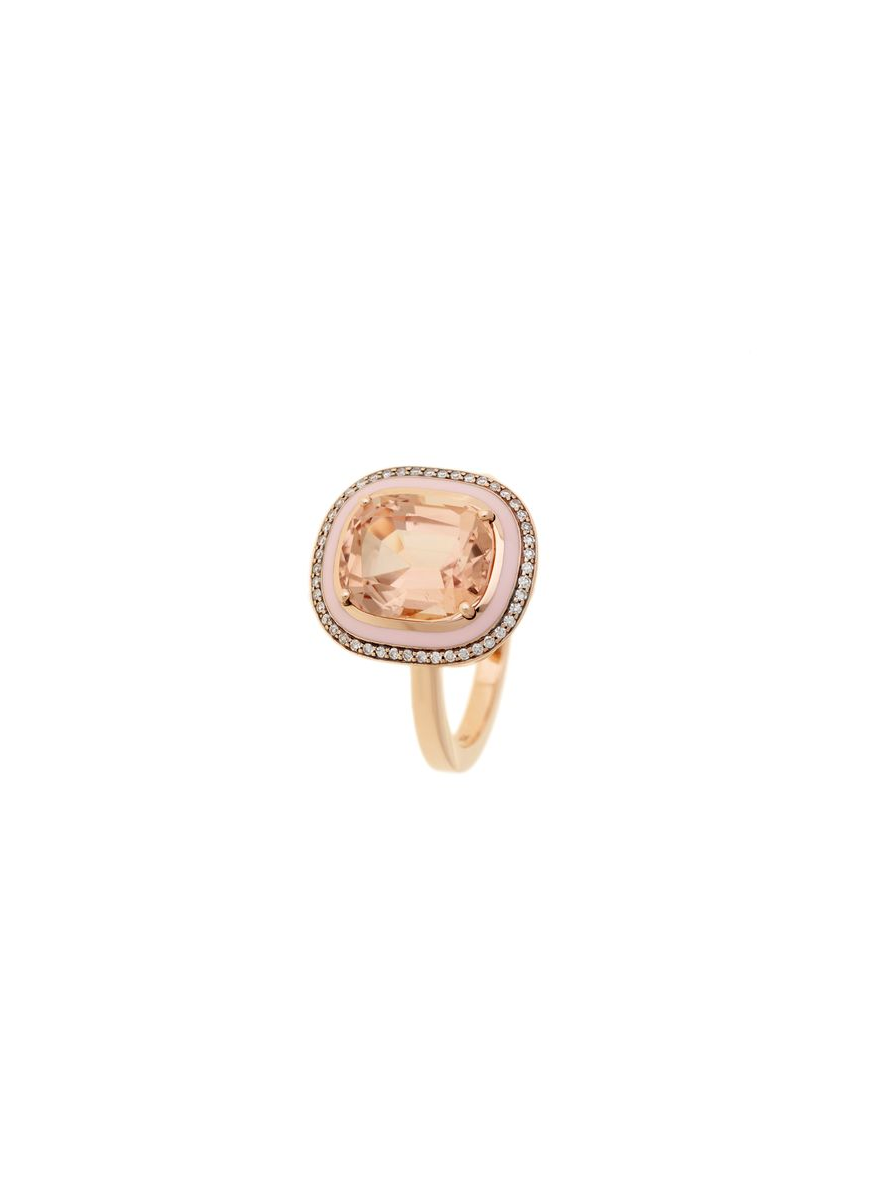 Mina Peach Tourmaline Ring, Pink