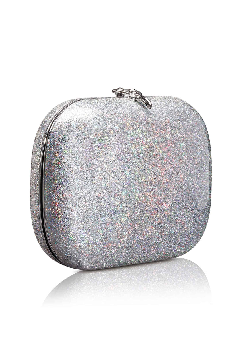 Elina Plus Clutch with Chain in Rainbow Stardust