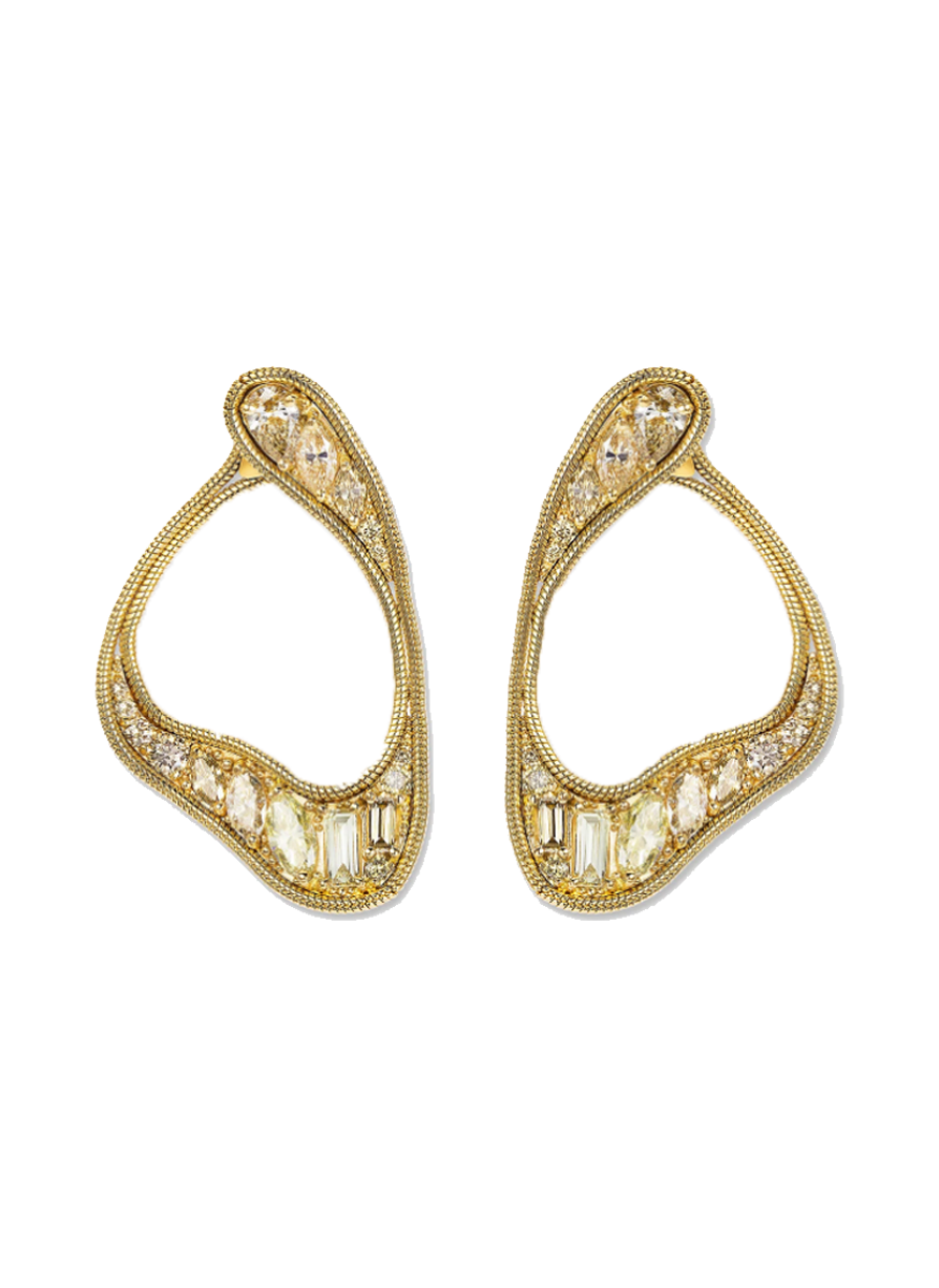 Stream Loop Diamond Earrings