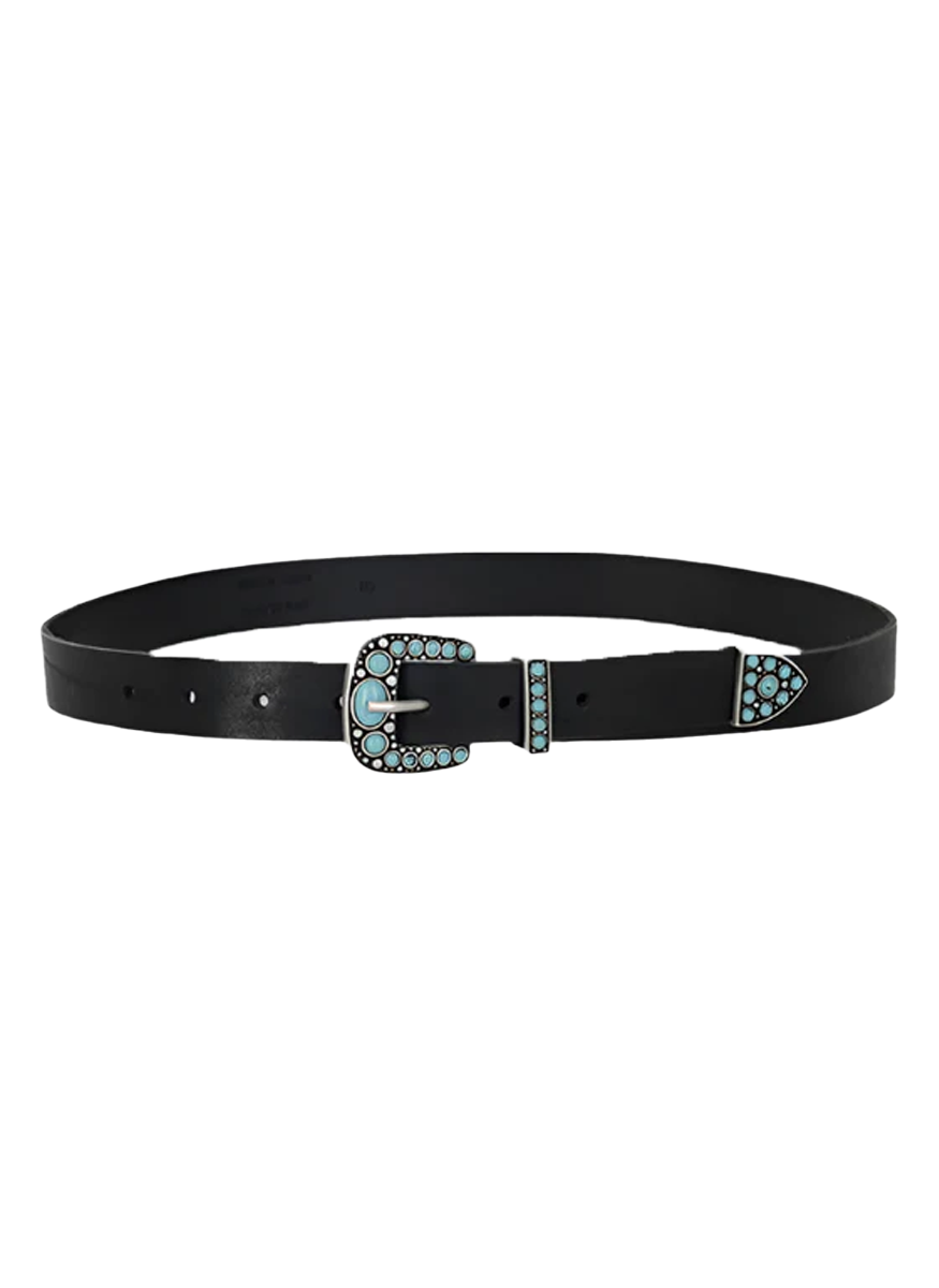 Thelma Calf Leather Turquoise Belt
