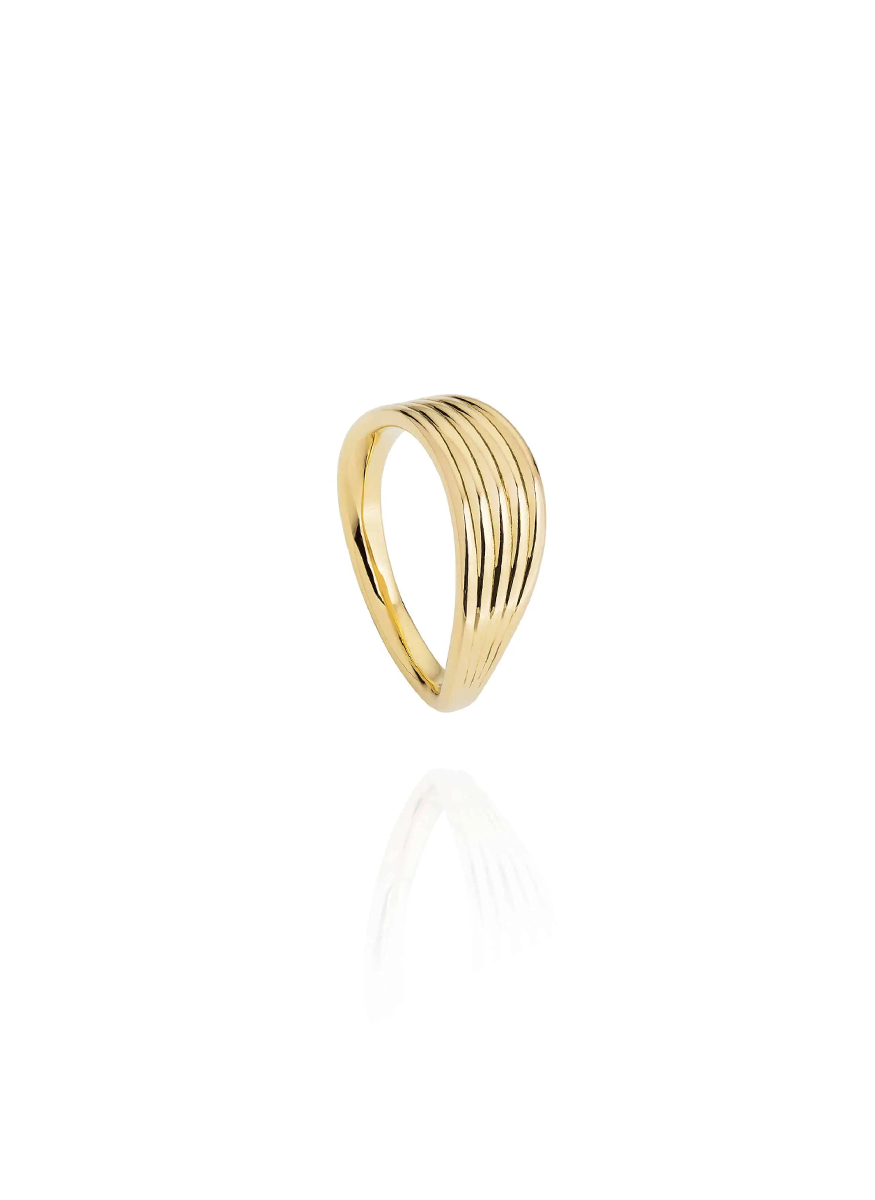Stream Lines Wave Ring
