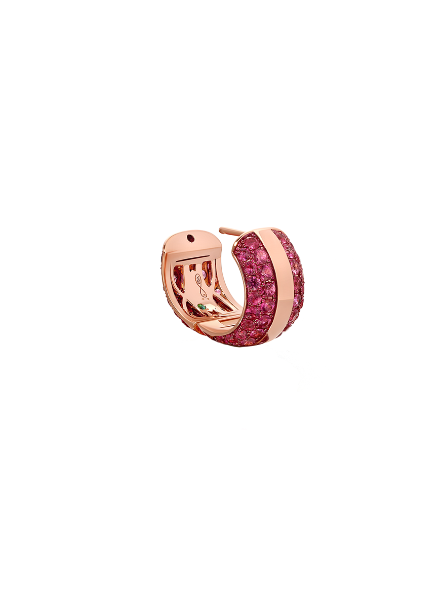Ouro Pink Sapphire Hoops