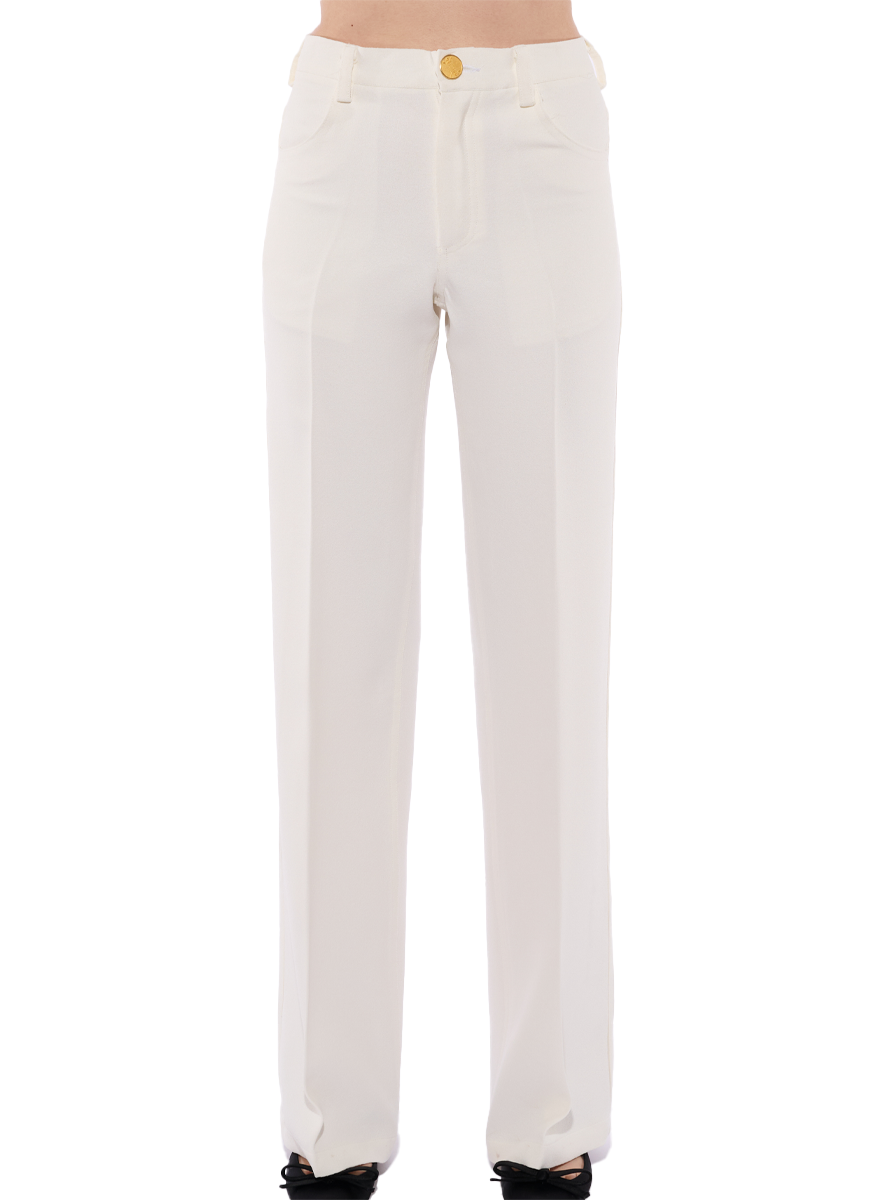 Crepe Button Front Trouser
