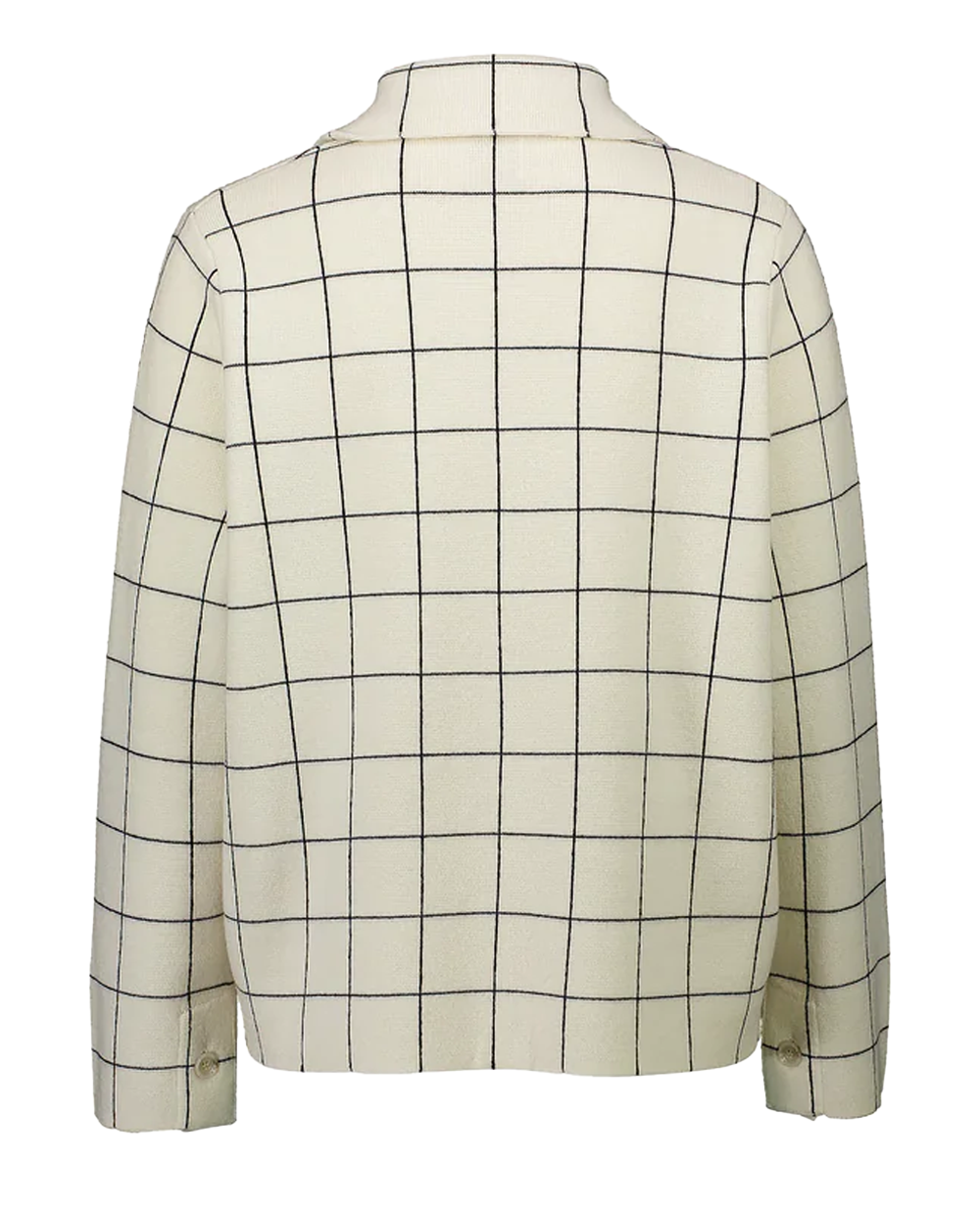 Plaid Cashmere Blend Sweater Jacket