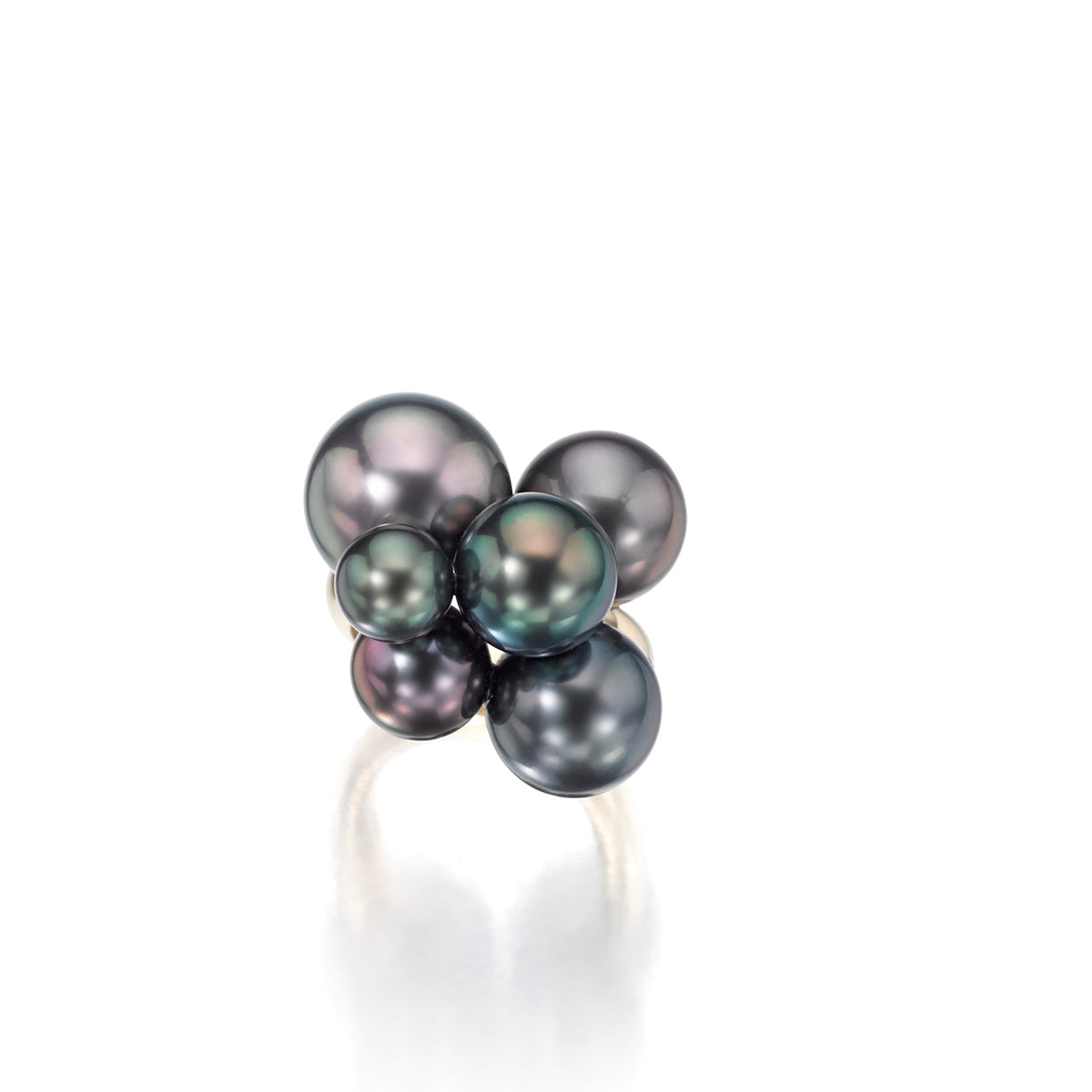 “Bubble” Ring, Tahitian Pearls