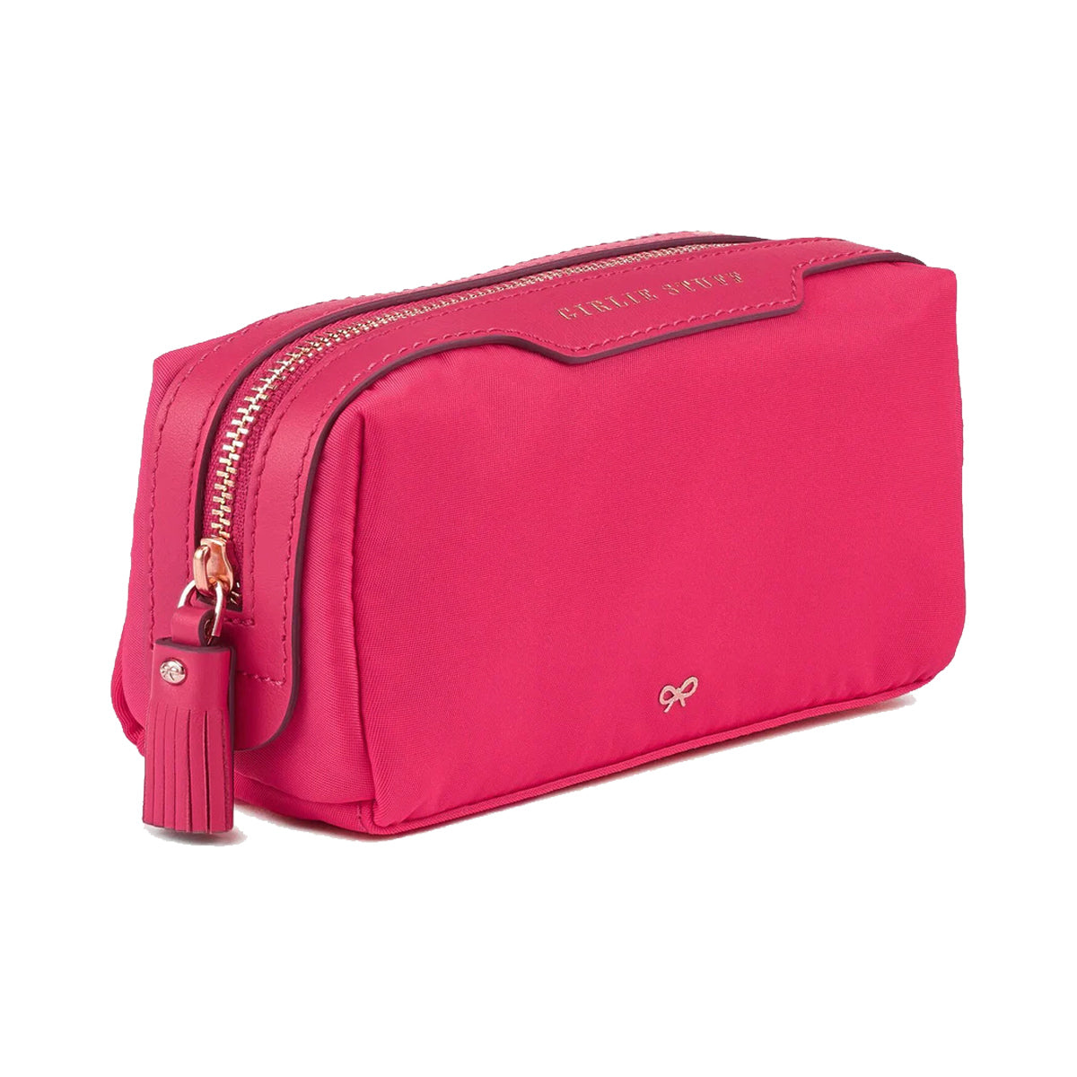 "Girlie Stuff" Pouch in Hot Pink Nylon - Anya Hindmarch