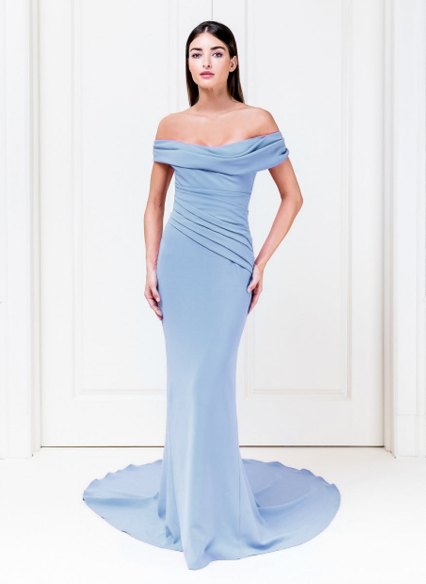Off-the-Shoulder Draped Gown