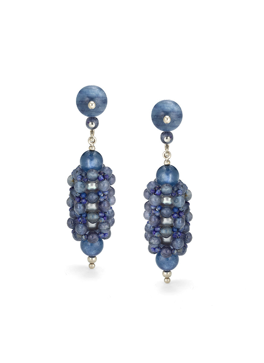Prismatic Ear Pendants, Kyanite