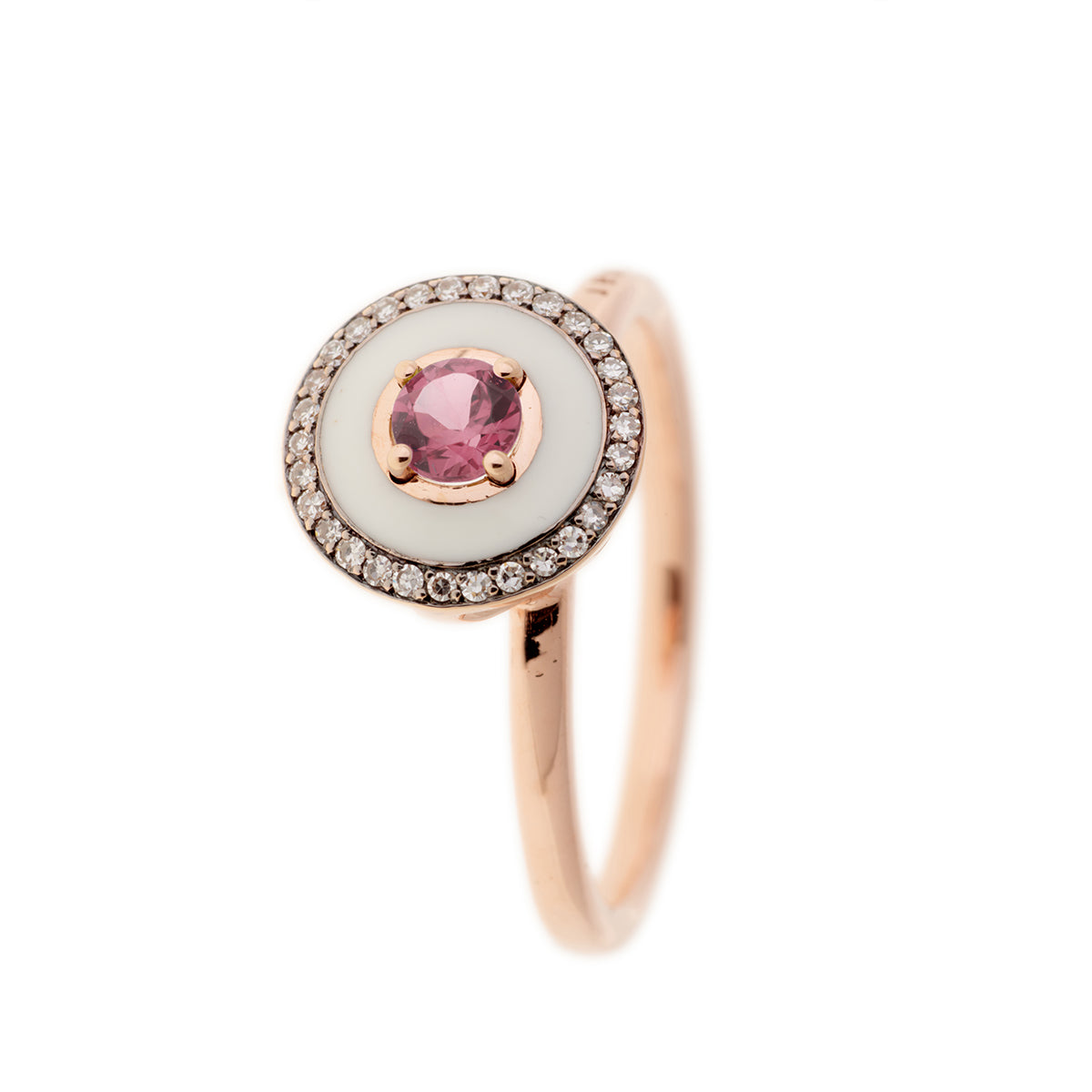 “Mina” Pink Tourmaline Ring, Ivory