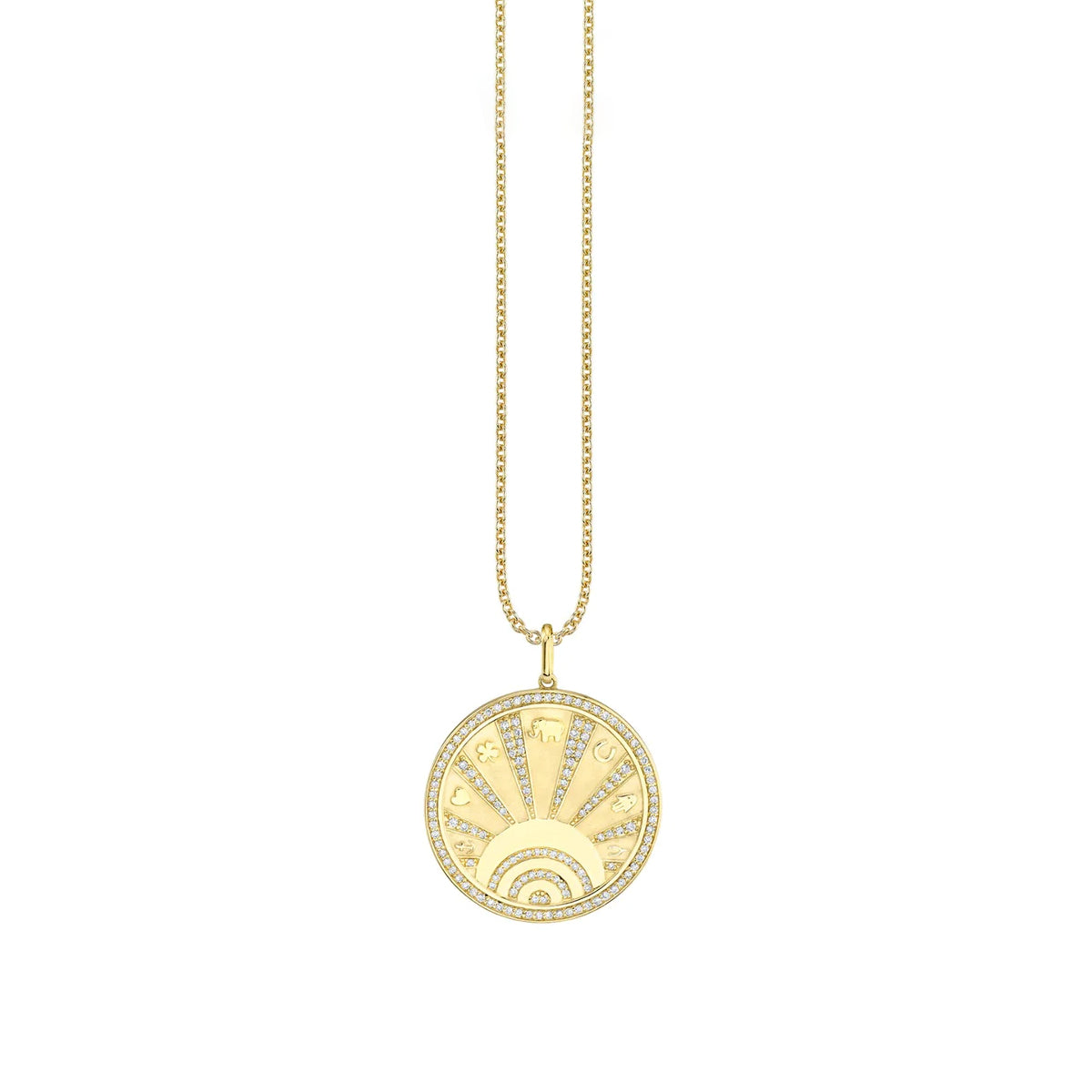 “Luck with Rays Coin” Pendant Necklace - Sydney Evan