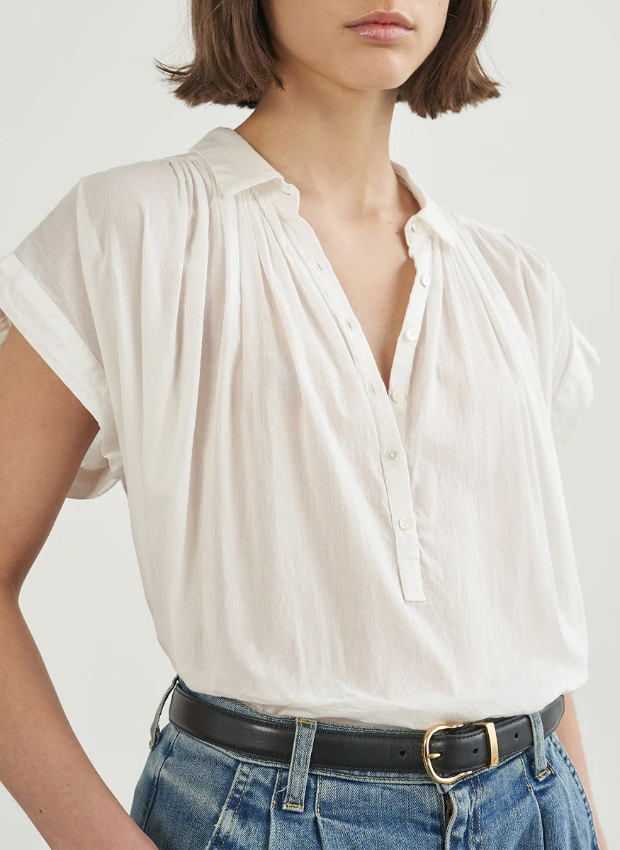 Normandy Blouse in Ivory