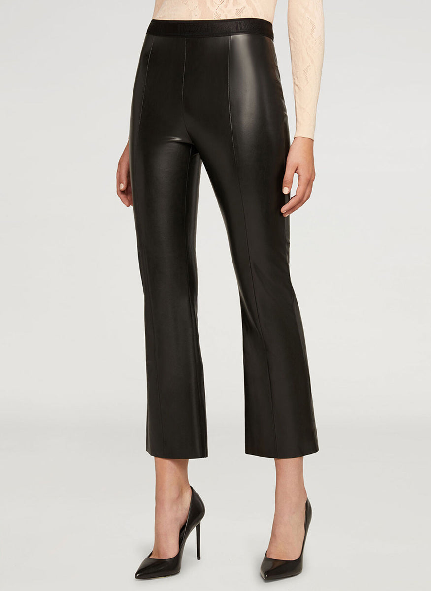 Jenna Trousers in Black Vegan Leather - Wolford