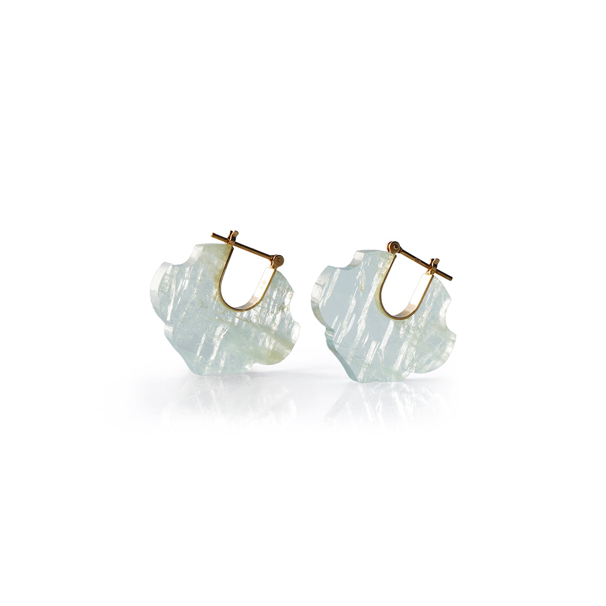 “Damask” Aquamarine Earrings - Talkative