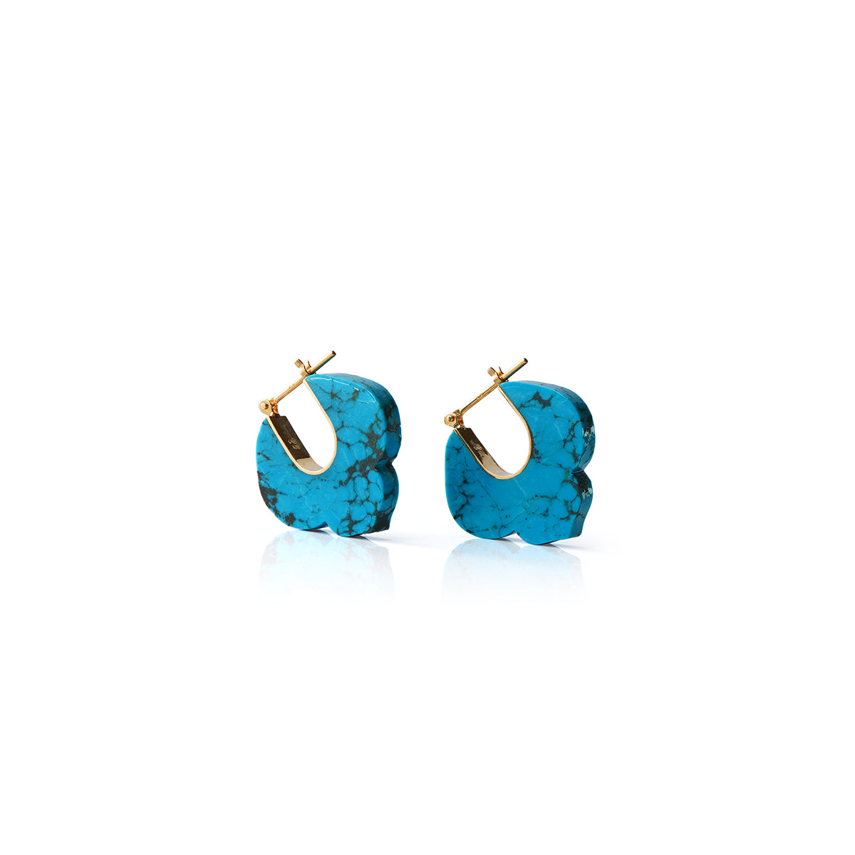 “Lily” Matrix Turquoise Earrings - Talkative