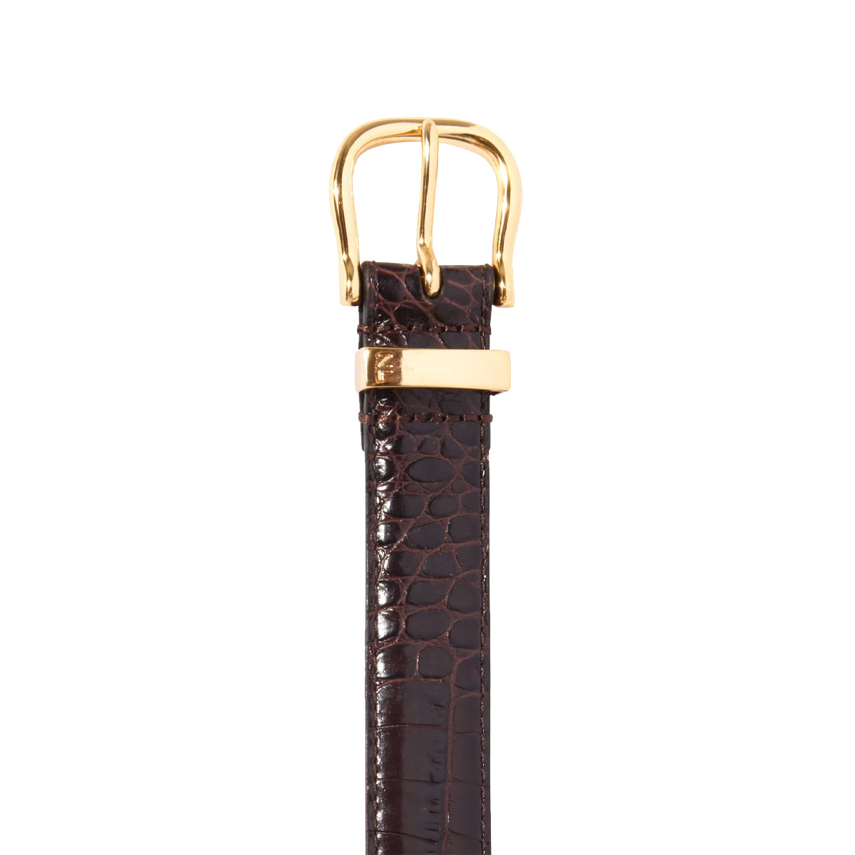 Louise Belt in Brown Croc - Nili Lotan