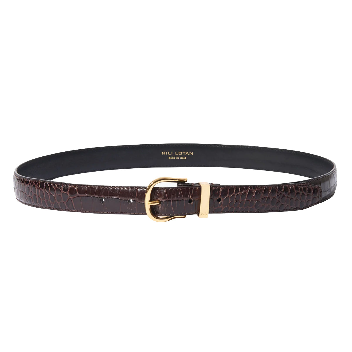 Louise Belt in Brown Croc - Nili Lotan