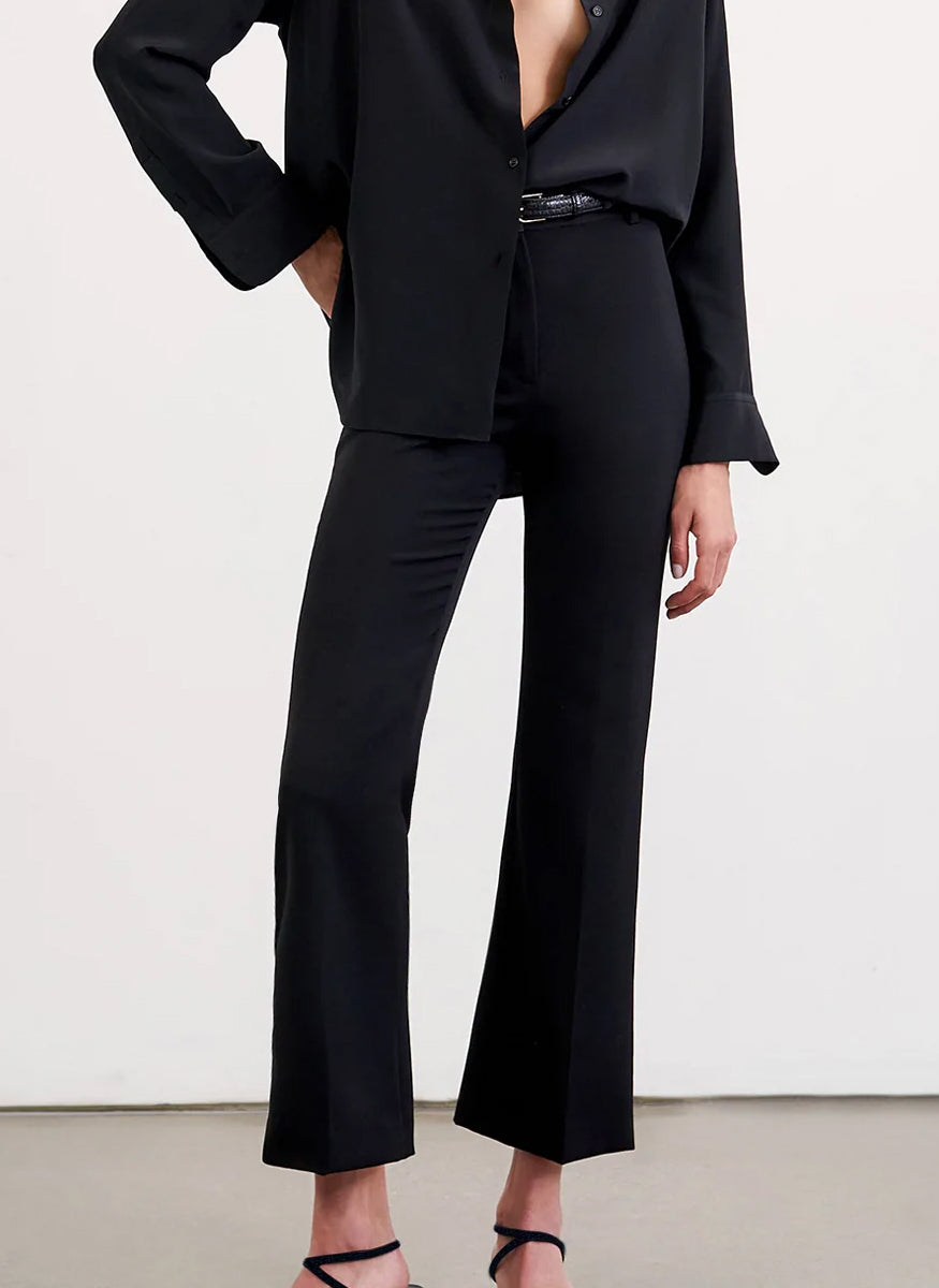 Cropped Corette Pant in Black