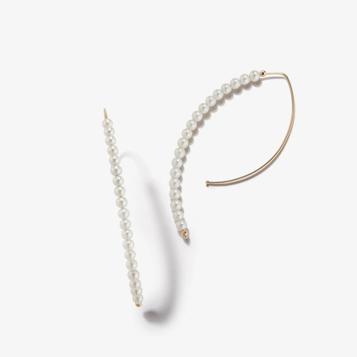 Long Pearl Marquis Hoops
