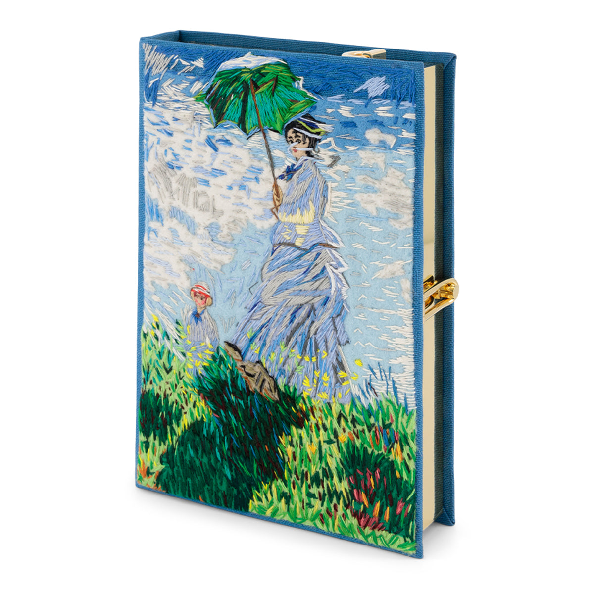 Monet "Femme A L'ombrelle" Book Clutch with Strap - Olympia Le-Tan