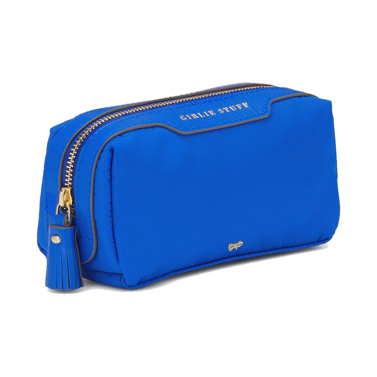 "Girlie Stuff" Pouch in Blue Nylon - Anya Hindmarch