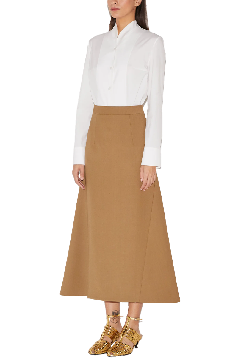Vicky Skirt in Dark Camel Tailoring